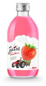 glass 320ml fruit strawberry juice private label brand