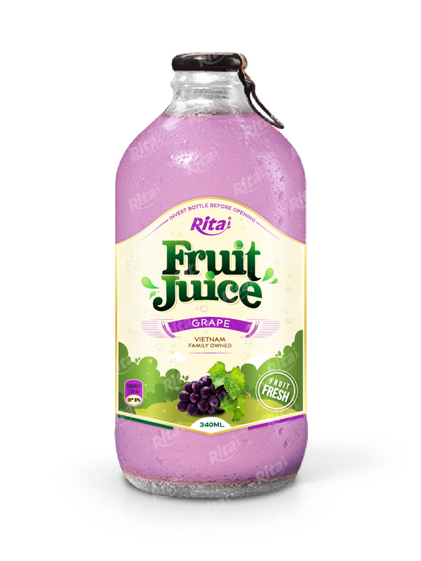 grape fruit juice 340ml glass bottle 