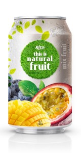 330ml Alu  can Tropical passion fruit juice drink 