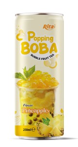 Vietnam Supplier Pineapple Flavor Bubble Tea 250ml Can Vietnam Supplier Pineapple Flavor Bubble Tea 250ml Can