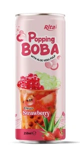 Good Taste 250ml Can Bubble Tea Strawberry Flavor 