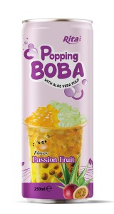 Hot Trending 250ml Can Bubble Tea Passion Fruit Flavor  