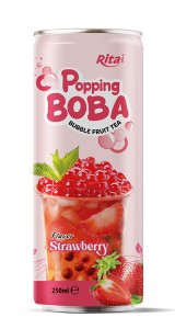 Good Taste Strawberry Flavor Bubble Tea 250ml Can Good Taste Strawberry Flavor Bubble Tea 250ml Can