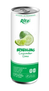 real tropical cucumber lime sparkling drink