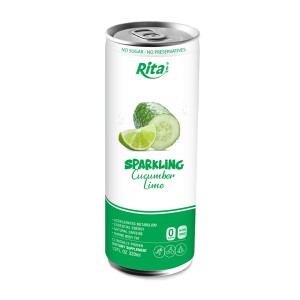 real tropical  cucumber lime sparkling drink