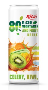 sleek can 320ml 80 Vegetable fruit drink good health 1