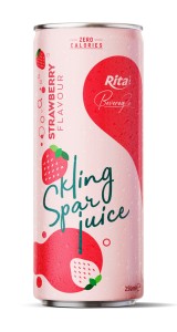 sparkling juice with strawberry flavour 250ml cans