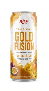 Tropical Gold Fusion fruit blend in 10.99 fl oz (325ml) cans