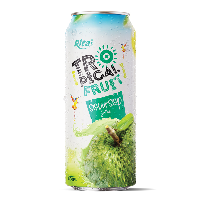 Rita Tropical Soursop Juice Drink 500ml Alu Can Rita Tropical Soursop Juice Drink 500ml Alu Can