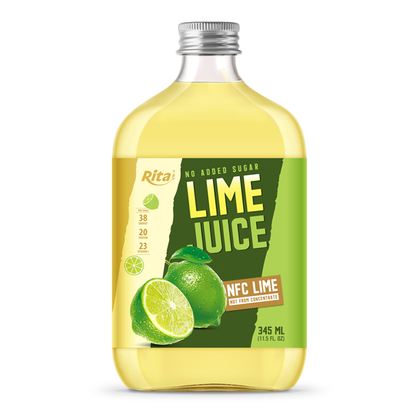 Private Label Rita Lime Water 345ml Glass Bottle