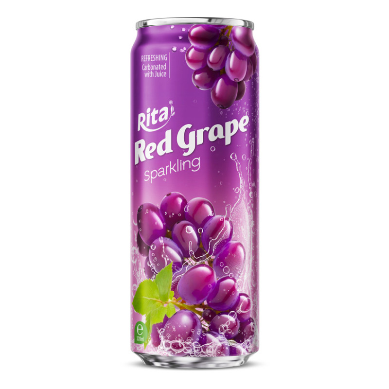Rita Sparkling Red Grape Drink 320ml Sleek Can