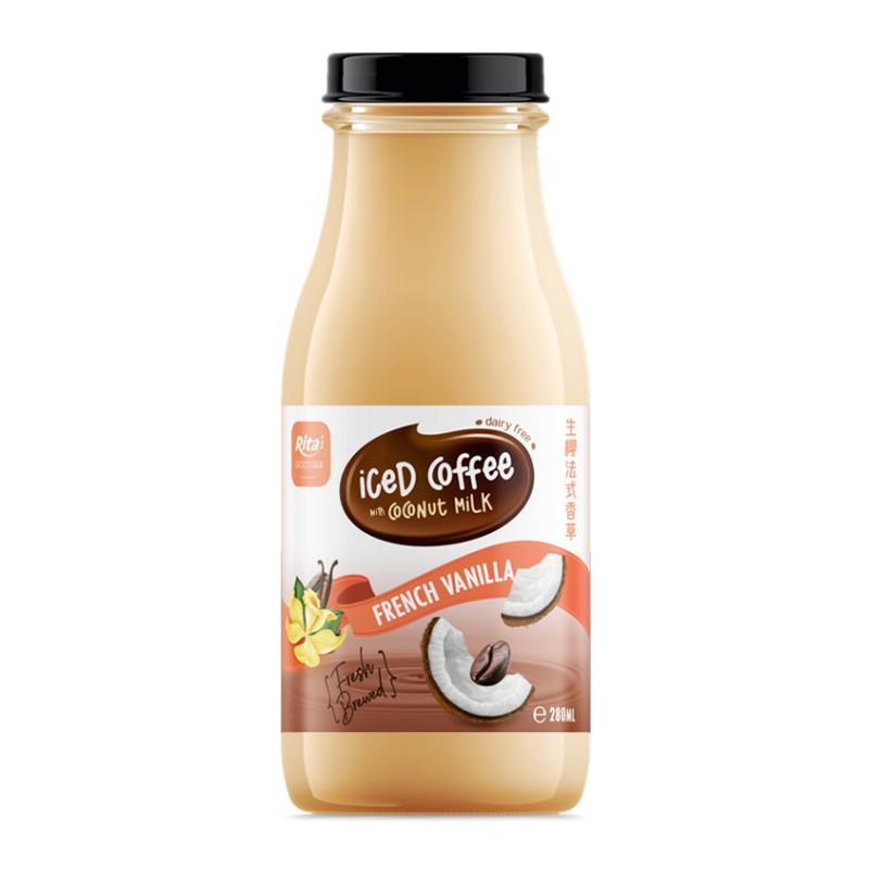 Rita Iced Coffee with Coconut Milk French Vanilla 280ml Glass Bottle