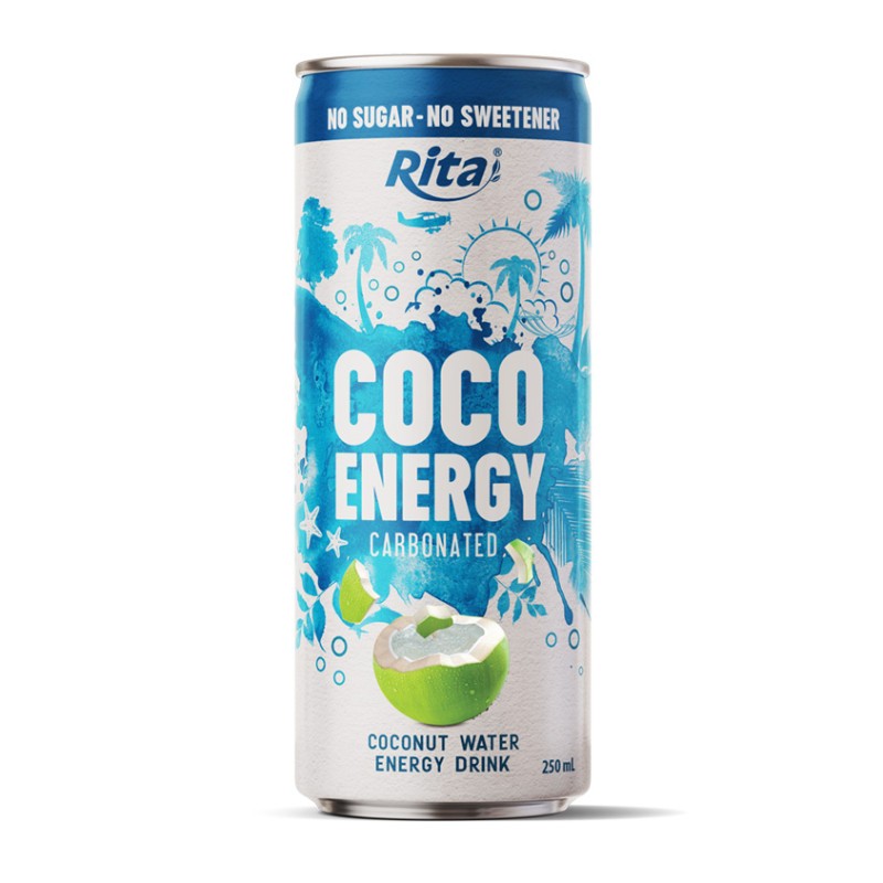 Rita Coco Energy Carbonated Original Coconut Water 250ml Can
