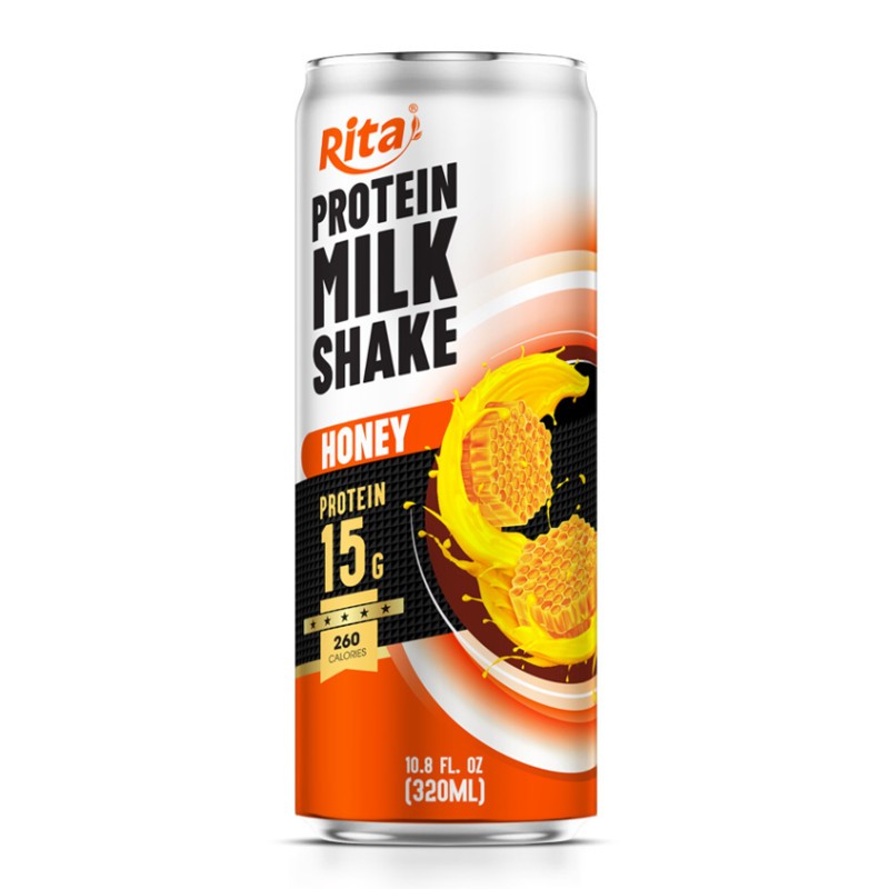 Rita Protein Milkshake Honey Flavor Natural Sweetness High Protein Drink 320ml Sleek Can