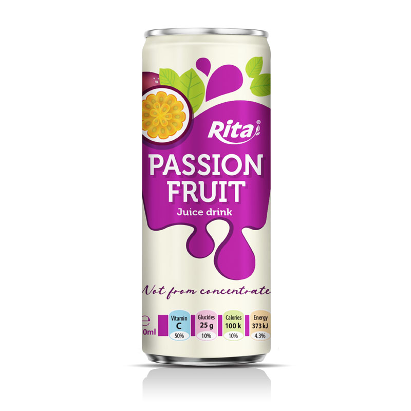 Rita NFC Best Quality Passion Fruit Juice 330ml Sleek Can