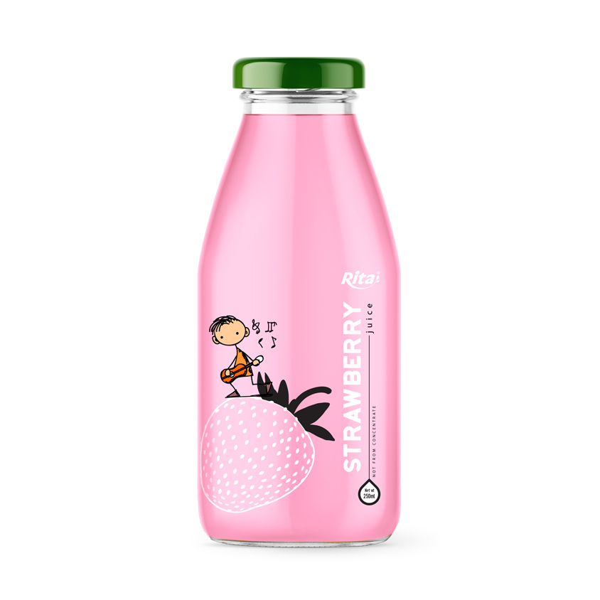 Rita Private Label Strawberry Juice Drink 250ml Glass Bottle Rita Private Label Strawberry Juice Drink 250ml Glass Bottle